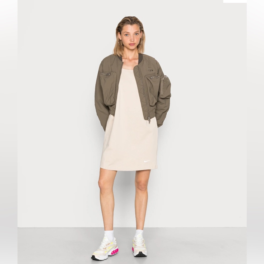 Nike Sportswear Jersey Tank Top Dress in Sand Drift Tan  Size Medium